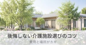 介護施設の選び方で失敗しない!「費用」と「場所」がいちばん大切な理由