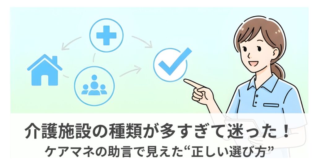介護施設の種類が多すぎて迷った！ケアマネの助言で見えた“正しい選び方”